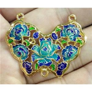 enameling copper pendant, colorfast, approx 20-40mm