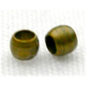 Crimp Beads, Copper, Round, Antique Bronze, 2mm dia