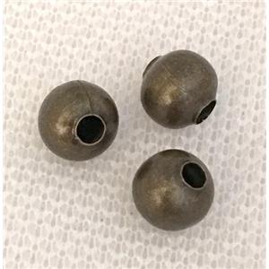round beads, iron, bronze, 4mm dia