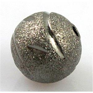 stardust beads, copper, black, round, matte, 8mm dia
