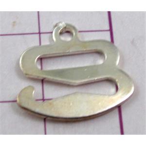 Platinum Plated Jewelry Findings Pendant, Copper, Nickel Free, 16x15mm