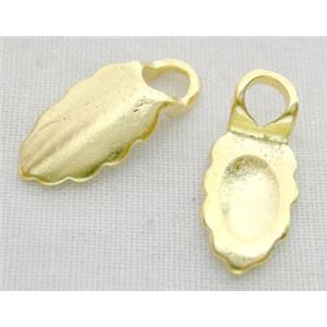 gold plated copper Glue-on Bail, 6.2x13.7mm