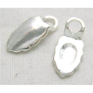 silver plated copper Glue On Bail, 6.2x13.7mm