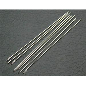 Beading Needles Pins, 55mm length, hole:0.5mm