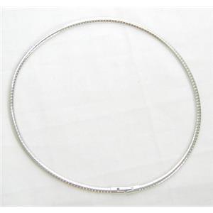 Platinum Plated Copper Necklace Chain, 13.5cm dia, thickness 1.6mm