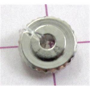 copper spacer bead, 6mm, Platinum plated
