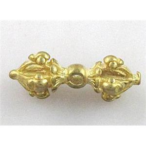 copper Phurba bead, brass, approx 6x20mm