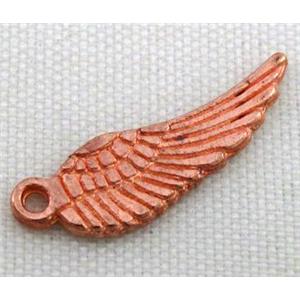 alloy pendant, red copper, approx 8-12mm