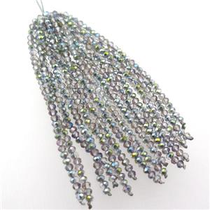 halfgreen crystal glass Tassel pendant, approx 3mm, 75mm length