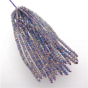 halfblue crystal glass Tassel pendant, approx 3mm, 75mm length