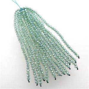 mintgreen crystal glass Tassel pendant, approx 3mm, 75mm length