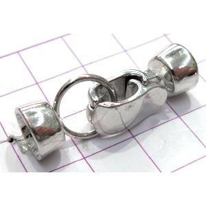 Copper toggle clasps, 35mm length, 8mm hole, color code: F platinum