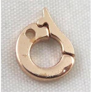 copper clasp, gold plated, approx 10mm dia