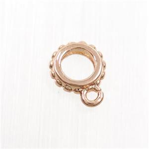copper hanger bail, rose gold, approx 7mm dia