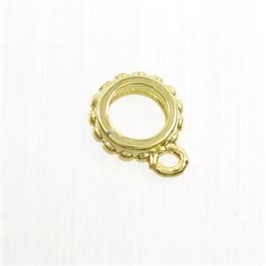 copper hanger bail, gold plated, approx 7mm dia
