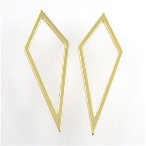 copper rhombus jumpring, gold plated, approx 15-40mm