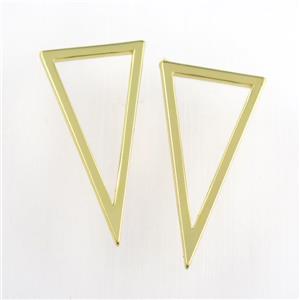 copper triangle jumpring, gold plated, approx 14-28mm