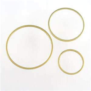 copper circle jumpring, gold plated, approx 10mm dia