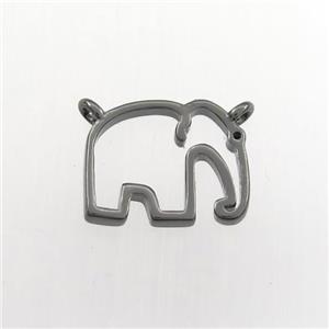 copper elephant pendant, black plated, approx 11-14mm