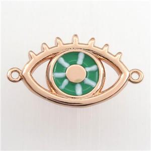 copper eye connector, enamel, rose gold, approx 13-18mm
