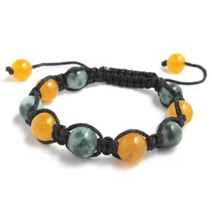 Fashion Bracelets, adjustable, jade, 10mm bead, 8 inch length