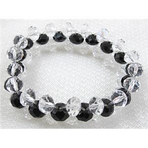 Chinese Crystal Glass Bracelet, stretchy, 60mm dia,glass:8mm