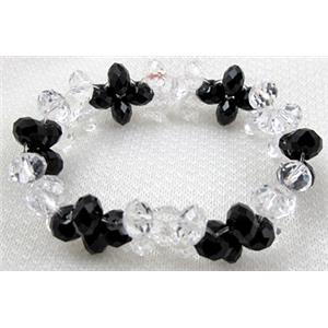 Chinese Crystal Glass Bracelet, stretchy, 60mm dia,glass:8mm