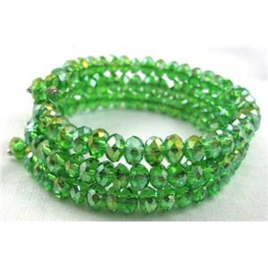Chinese Crystal Bracelets, green, 18mm wide, 55mm dia