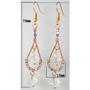 Fashion jewelry Earrings, approx 70mm length, 15mm wide