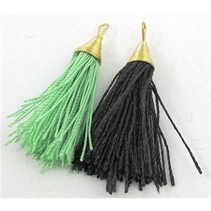 handmade tassel pendant with nylong wire, mixed, approx 45mm length