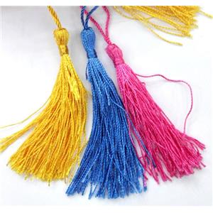 handmade tassel pendant with nylong wire, approx 60-78mm length