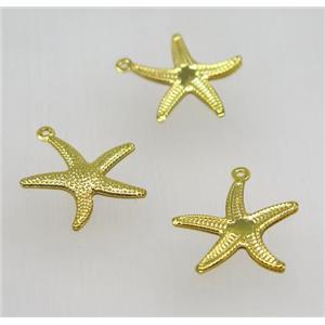 Raw Brass starfish pendant, approx 20mm dia