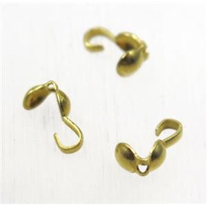Raw Brass beadTips, approx 3-8mm