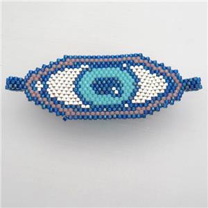 Handcraft eye connector with seed glass beads, approx 25-60mm