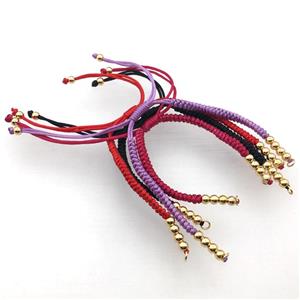 nylon wire bracelet chain, mixed color, approx 4mm, 15cm length