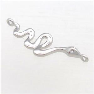 copper snake connector, platinum plated, approx 10-25mm