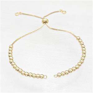 copper bracelet chain, gold plated, approx 4mm, 12cm length