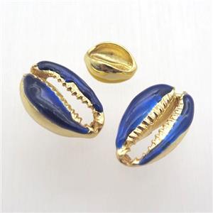 Enameling Alloy connector, teeth, gold plated, approx 8-11mm, copper