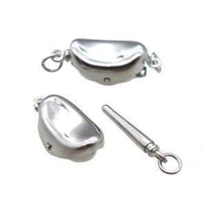 Stainless steel clasp, approx 8-12mm