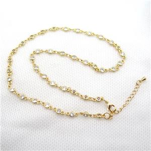 copper necklace Chain, gold plated, approx 4mm dia, 40-44cm length