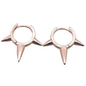 copper hoop earring, rose gold, approx 25mm