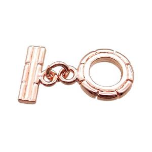 copper toggle clasp, circle, rose gold, approx 10mm, 10mm
