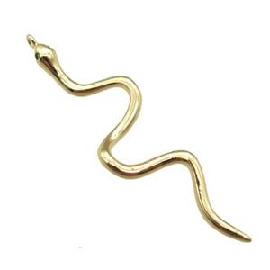copper snake pendant, gold plated, approx 6-46mm
