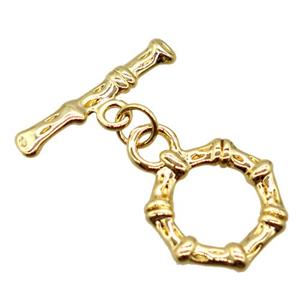 copper connector clasp, gold plated, approx 16mm, 18mm