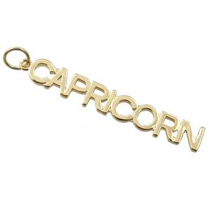copper zodiac CAPRICORN pendant, gold plated, approx 7mm wide