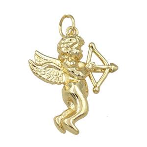 copper CUPID pendant, gold plated, approx 20-26mm