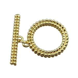 copper toggle clasp, gold plated, approx 20mm, 28mm