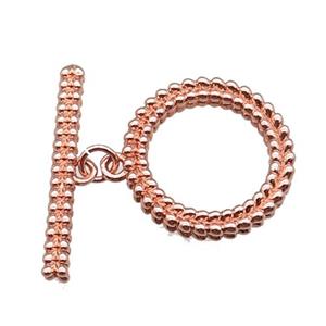 copper toggle clasp, rose gold, approx 20mm, 28mm