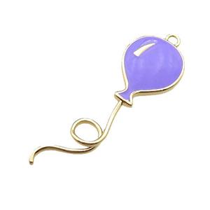 copper ballon pendant, enameled, gold plated, approx 15-45mm