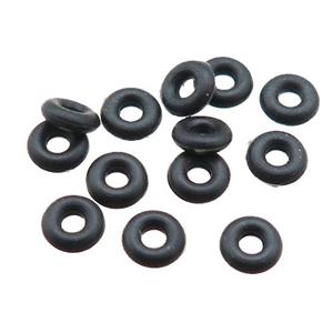 black black rubber spacer beads, approx 3mm